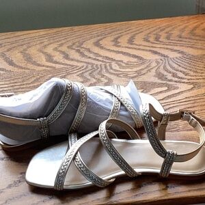 Ann Taylor gold sandals